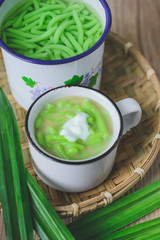 Thai Dessert, Thai Cuisine, Rice Noodles Made of Rice Eaten with