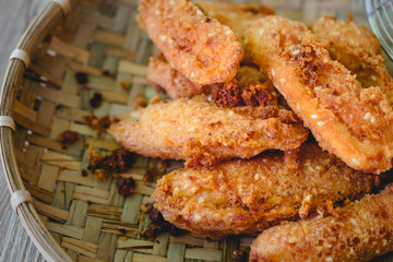 Thai Fried Deep Bananas, Thai Tradition Cristpy Snack, Thai Appe