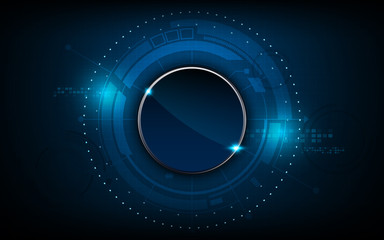 vector abstract circle button interactive on technology innovation pattern design background