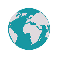 earth world map with continents vector illustration