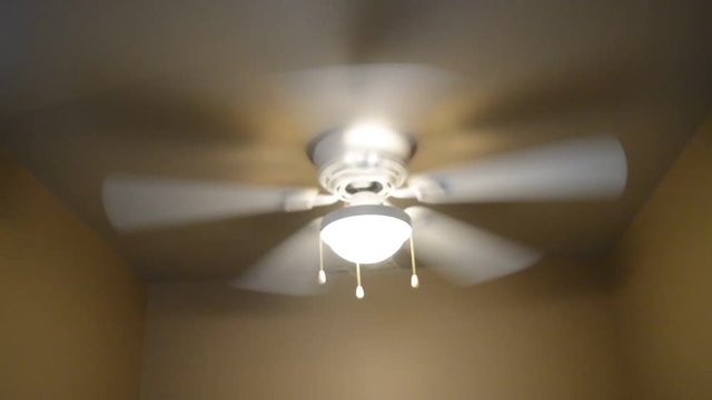 Fan light on ceiling at long shutter speed