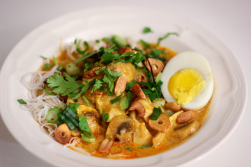 Khao Suey - Burmese curried noodle soup - Kao Shwe