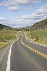 Road in the countryside in Virginia