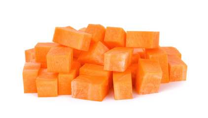 Slice of Carrot isolated on the white background