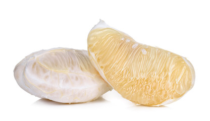 Slice pomelo isolated on the white background