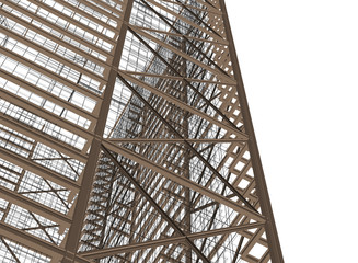 3D architecture abstract