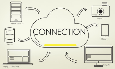 Cloud Transfer Data Connection Network Concept