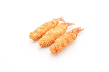  batter-fried prawns on white