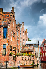 Fototapeta premium Gent, Flanders, Belgium - Leie River colorful houses