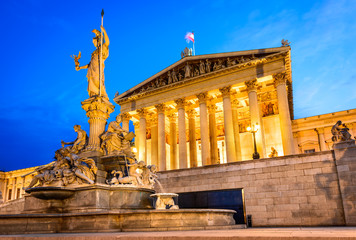 Fototapeta na wymiar Vienna, Wien - Parliament of Austria