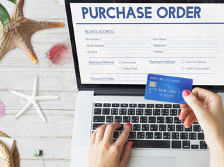 Purchase Oreder Online Form Deal Concept