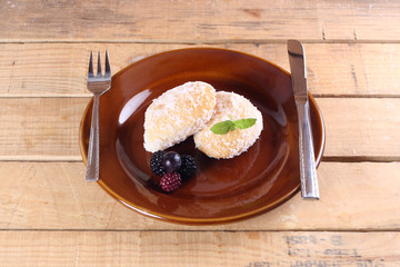 cake with berries on plate