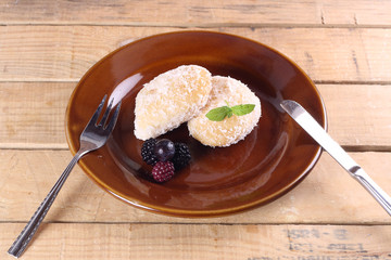 cake with berries on plate