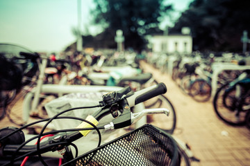 Parked Bicycle Handlebar