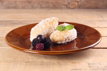 cake with berries on plate