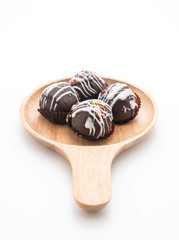 fancy chocolate ball on plate