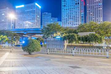 Fototapeta na wymiar view of city square in city of China.