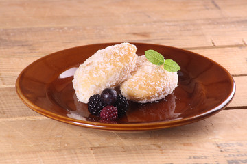 cake with berries on plate