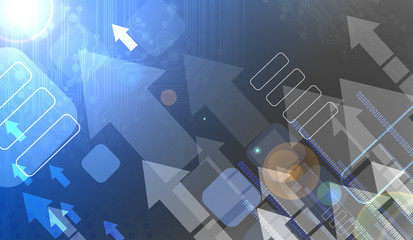 Abstract digital blue