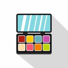 Colorful makeup palette icon. Flat illustration of colorful makeup palette vector icon for web