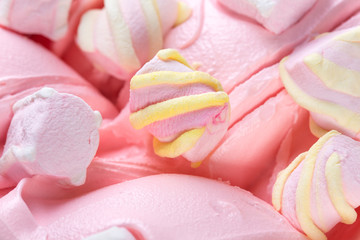 Delicious ice-cream with marshmellow.