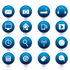 Vector - Technology business icons set 