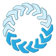 Loading circle icon. Cartoon illustration of loading circle vector icon for web