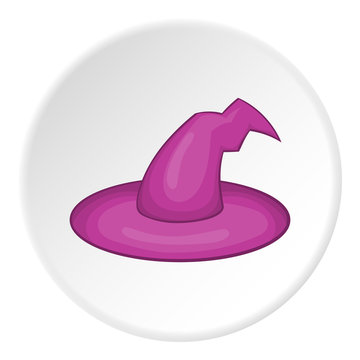 Magic hat icon. Cartoon illustration of magic hat vector icon for web