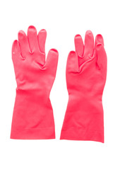 Obraz premium Rubber glove isolated on white