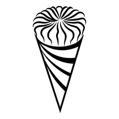 Ice cream icon. Outline illustration of ice cream vector icon for web