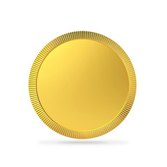 Blank gold coin, gold medal with clipping path
