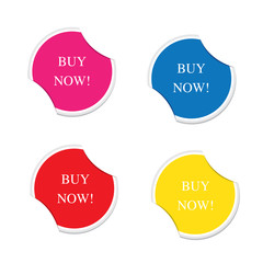 Buy Now sign icon Special offer label. Round stickers 