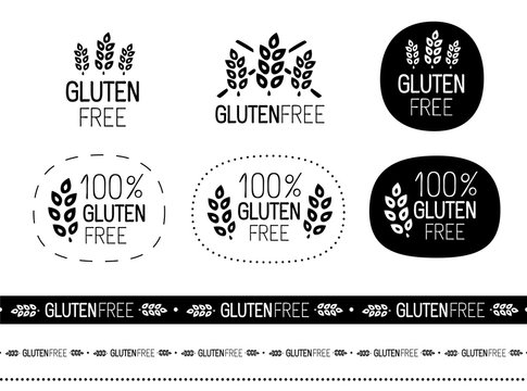 Vector Gluten Free Sign Set