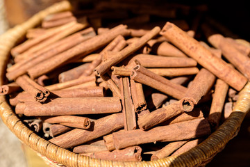Cincamon sticks -  spice for cooking and backing