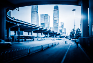 Fototapeta premium urban traffic street in city of China.