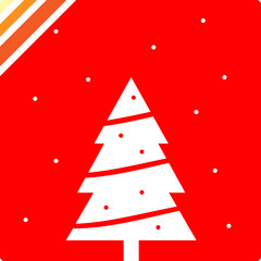Christmas Tree Flat Icon Gradient. A vector flat icon illustration of a Christmas tree.