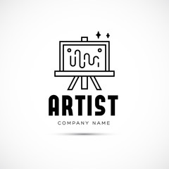 Obraz premium Art tools and materials for painting logo