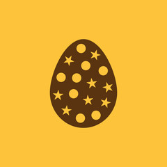 The Easter icon. Easter, egg symbol. UI. Web. Logo. Sign. Flat design. App. Stock