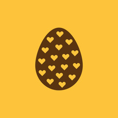 The egg icon. Easter, egg symbol. UI. Web. Logo. Sign. Flat design. App. Stock
