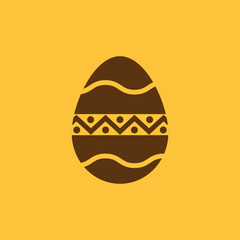 The egg icon. Easter, egg symbol. UI. Web. Logo. Sign. Flat design. App. Stock