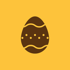The Easter icon. Easter, egg symbol. UI. Web. Logo. Sign. Flat design. App. Stock