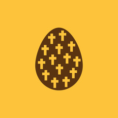 The Easter icon. Easter, egg symbol. UI. Web. Logo. Sign. Flat design. App. Stock