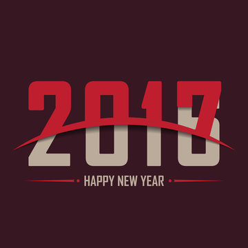 Happy New Year 2017 text design in a vector image.
