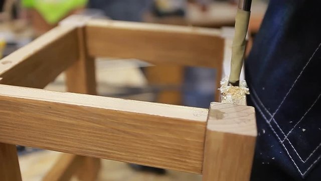 work in the carpentry workshop