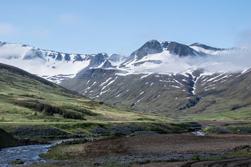 Auf Island: Berge bei Siglufjördur