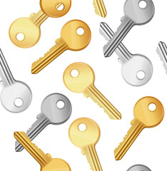 Key Falling Background Pattern. Vector