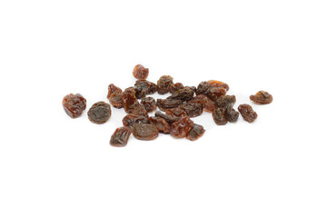 Raisins isolated on white