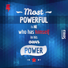 Typographical Background Illustration with quote of Seneca