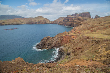Fototapeta na wymiar Wanderung auf der Landzunge von Sao Lourenco auf Madeira, Portugal
