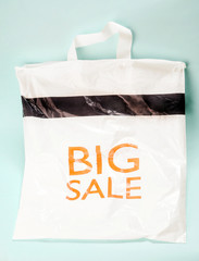 Shopping bag with the big sale written on